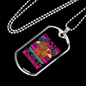 No Dogs in Heaven Purple Necklace Stainless Steel or 18k Gold Dog Tag 24" Chain-Express Your Love Gifts