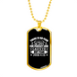 No Fear In Love Christian Necklace Stainless Steel or 18k Gold Dog Tag 24" Chain-Express Your Love Gifts