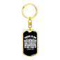 No Fear In Love John 4:18 Keychain Stainless Steel or 18k Gold Dog Tag Keyring-Express Your Love Gifts