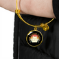 No Fluffs Given Cat Bracelet Stainless Steel or 18k Gold Circle Bangle-Express Your Love Gifts