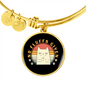 No Fluffs Given Cat Bracelet Stainless Steel or 18k Gold Circle Bangle-Express Your Love Gifts