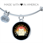 No Fluffs Given Cat Bracelet Stainless Steel or 18k Gold Circle Bangle-Express Your Love Gifts