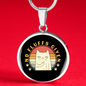 No Fluffs Given Cat Circle Necklace Stainless Steel or 18k Gold 18-22"-Express Your Love Gifts
