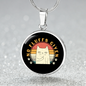 No Fluffs Given Cat Circle Necklace Stainless Steel or 18k Gold 18-22"-Express Your Love Gifts