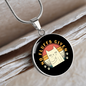 No Fluffs Given Cat Circle Necklace Stainless Steel or 18k Gold 18-22"-Express Your Love Gifts