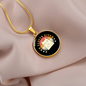 No Fluffs Given Cat Circle Necklace Stainless Steel or 18k Gold 18-22"-Express Your Love Gifts