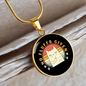 No Fluffs Given Cat Circle Necklace Stainless Steel or 18k Gold 18-22"-Express Your Love Gifts