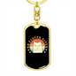 No Fluffs Given Cat Keychain Stainless Steel or 18k Gold Dog Tag Keyring-Express Your Love Gifts