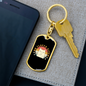 No Fluffs Given Cat Keychain Stainless Steel or 18k Gold Dog Tag Keyring-Express Your Love Gifts