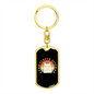 No Fluffs Given Cat Keychain Stainless Steel or 18k Gold Dog Tag Keyring-Express Your Love Gifts