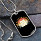No Fluffs Given Cat Necklace Stainless Steel or 18k Gold Dog Tag 24" Chain-Express Your Love Gifts