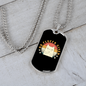 No Fluffs Given Cat Necklace Stainless Steel or 18k Gold Dog Tag 24" Chain-Express Your Love Gifts