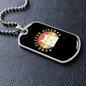 No Fluffs Given Cat Necklace Stainless Steel or 18k Gold Dog Tag 24" Chain-Express Your Love Gifts
