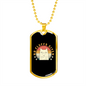 No Fluffs Given Cat Necklace Stainless Steel or 18k Gold Dog Tag 24" Chain-Express Your Love Gifts