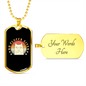 No Fluffs Given Cat Necklace Stainless Steel or 18k Gold Dog Tag 24" Chain-Express Your Love Gifts