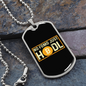 No Fomo Just HODL Crypto Necklace Stainless Steel or 18k Gold Dog Tag 24" Chain-Express Your Love Gifts