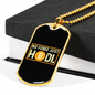 No Fomo Just HODL Crypto Necklace Stainless Steel or 18k Gold Dog Tag 24" Chain-Express Your Love Gifts