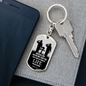 No Greater Love Soldier Scripture John 15:13 Swivel Keychain Dog Tag Stainless Steel or 18k Gold-Express Your Love Gifts