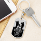 No Greater Love Soldier Scripture John 15:13 Swivel Keychain Dog Tag Stainless Steel or 18k Gold-Express Your Love Gifts