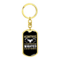 No Help Desired Hunter'S Keychain Gift Stainless Steel or 18k Gold Dog Tag Keyring-Express Your Love Gifts