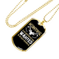 No Help Desired Hunting Necklace Stainless Steel or 18k Gold Dog Tag 24" Chain-Express Your Love Gifts