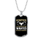 No Help Desired Hunting Necklace Stainless Steel or 18k Gold Dog Tag 24" Chain-Express Your Love Gifts