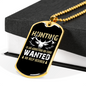 No Help Desired Hunting Necklace Stainless Steel or 18k Gold Dog Tag 24" Chain-Express Your Love Gifts