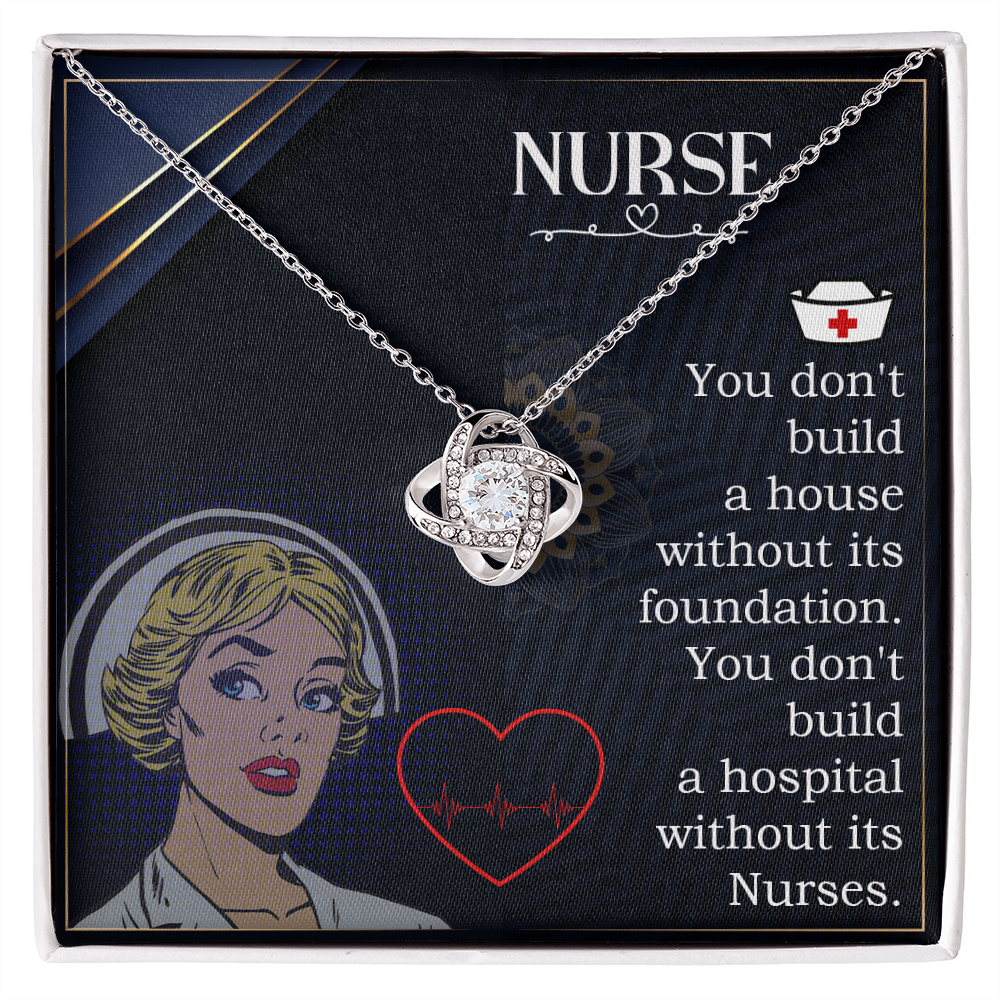 No Hospital Without a Nurse Healthcare Medical Worker Nurse Appreciation Gift Infinity Knot Necklace Message Card-Express Your Love Gifts