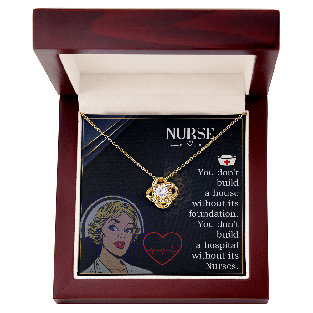 No Hospital Without a Nurse Healthcare Medical Worker Nurse Appreciation Gift Infinity Knot Necklace Message Card-Express Your Love Gifts