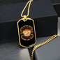 No Matter How Brown Necklace Stainless Steel or 18k Gold Dog Tag 24" Chain-Express Your Love Gifts