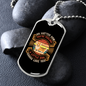 No Matter How Brown Necklace Stainless Steel or 18k Gold Dog Tag 24" Chain-Express Your Love Gifts