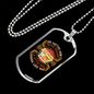 No Matter How Brown Necklace Stainless Steel or 18k Gold Dog Tag 24" Chain-Express Your Love Gifts