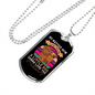 No Matter How Purple Necklace Stainless Steel or 18k Gold Dog Tag 24" Chain-Express Your Love Gifts