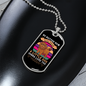 No Matter How Purple Necklace Stainless Steel or 18k Gold Dog Tag 24" Chain-Express Your Love Gifts