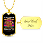 No Matter How Purple Necklace Stainless Steel or 18k Gold Dog Tag 24" Chain-Express Your Love Gifts