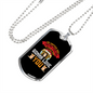 No Matter How Red Necklace Stainless Steel or 18k Gold Dog Tag 24" Chain-Express Your Love Gifts