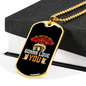 No Matter How Red Necklace Stainless Steel or 18k Gold Dog Tag 24" Chain-Express Your Love Gifts