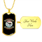 No Matter How White Necklace Stainless Steel or 18k Gold Dog Tag 24" Chain-Express Your Love Gifts