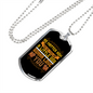 No Matter How Yellow Necklace Stainless Steel or 18k Gold Dog Tag 24" Chain-Express Your Love Gifts