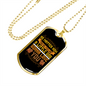 No Matter How Yellow Necklace Stainless Steel or 18k Gold Dog Tag 24" Chain-Express Your Love Gifts