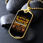 No Matter How Yellow Necklace Stainless Steel or 18k Gold Dog Tag 24" Chain-Express Your Love Gifts