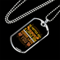 No Matter How Yellow Necklace Stainless Steel or 18k Gold Dog Tag 24" Chain-Express Your Love Gifts