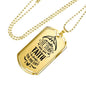 No Matter The Storm Necklace Stainless Steel or 18k Gold Dog Tag 24" Chain-Express Your Love Gifts