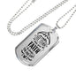 No Matter The Storm Necklace Stainless Steel or 18k Gold Dog Tag 24" Chain-Express Your Love Gifts