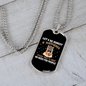 No Need For People Necklace Stainless Steel or 18k Gold Dog Tag 24" Chain-Express Your Love Gifts