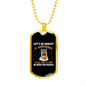 No Need For People Necklace Stainless Steel or 18k Gold Dog Tag 24" Chain-Express Your Love Gifts