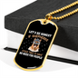 No Need For People Necklace Stainless Steel or 18k Gold Dog Tag 24" Chain-Express Your Love Gifts