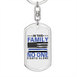 No One Fights Alone Keychain Stainless Steel or 18k Gold Dog Tag Keyring-Express Your Love Gifts