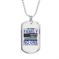 No One Fights Alone Necklace Stainless Steel or 18k Gold Dog Tag 24" Ball Chain-Express Your Love Gifts
