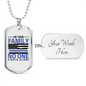 No One Fights Alone Necklace Stainless Steel or 18k Gold Dog Tag 24" Ball Chain-Express Your Love Gifts
